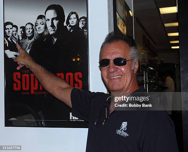 Tony Sirico of the Sopranos attends the Wounded Warrior Soldiers Project luncheon at Harold's Deli on July 10, 2008 in Edison, New Jersey.