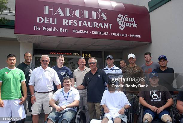 Tony Sirico of the Sopranos and Flip Mullen of The Wounded Warrior Project and Soldiers attend the Wounded Warrior Soldiers Project luncheon at...
