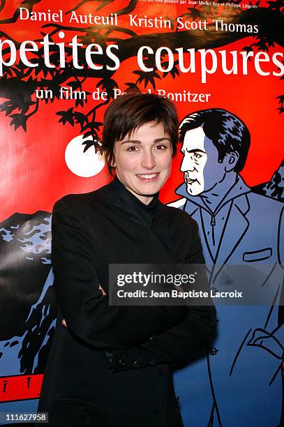 Julie Gayet during "Petites Coupures" Press Screening - Paris at Max Linder - Grands Boulevards in Paris, France.