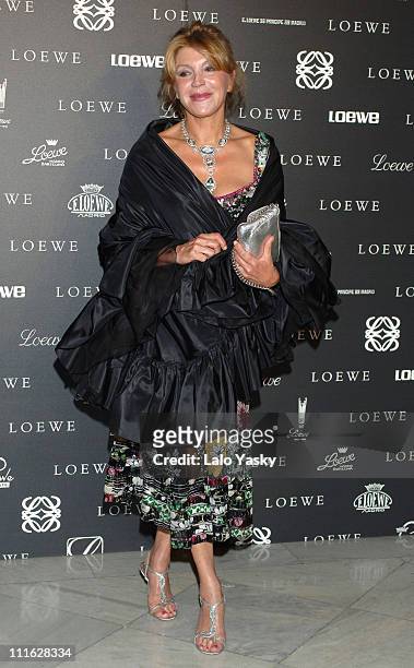 Carmen Cervera Baroness Von Thyssen during Loewe's 160 Aniversary Party in Madrid at Circulo de Bellas Artes in Madrid, Spain.
