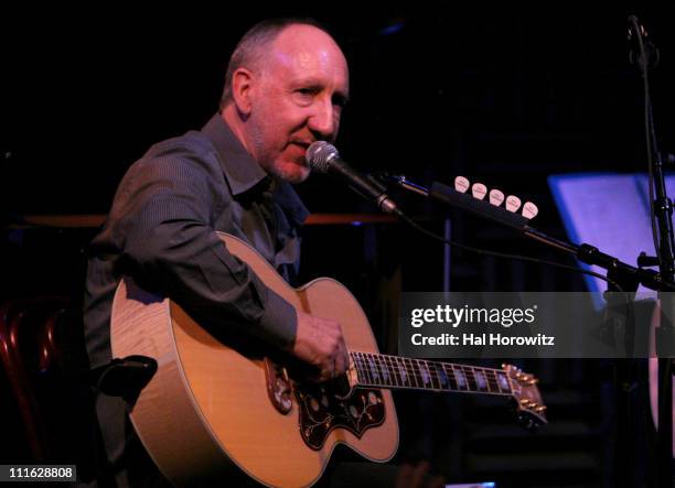 Pete Townshend of The Who during Pete Townshend of The Who and Rachel Fuller Hold Attic Jam Show at Joe's Pub - February 20, 2007 at Joe's Pub in New...