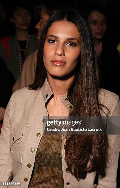 Elisa Tovati during Paris Fashion Week Autumn - Winter 2003 / 2004 - Celine - Front Row at Trocadero - Espace Ephemere in Paris, France.