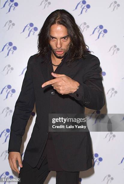 Flamenco dancer Joaquin Cortes receives a "FIFI" Fragrance Award for his perfume "Yekipe Joaquin Cortes Man" during the Spanish edition of the "FIFI"...