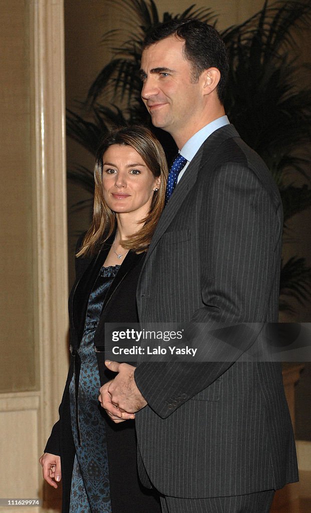 TRH Princess Letizia and Prince Felipe Attend Official Audiences - February 22, 2007