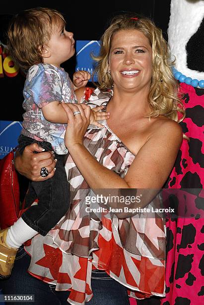 Actress Kristy Swanson arrives at the Premiere Of "Fly Me To The Moon" at the DGA on August 3, 2008 in Los Angeles, California.