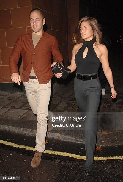 Joe Cole and Carly Zucker during Joe Cole and Carly Zucker Sighting at Cipriani's - October 23, 2006 at Cipriani Reaturant in London, Great Britain.