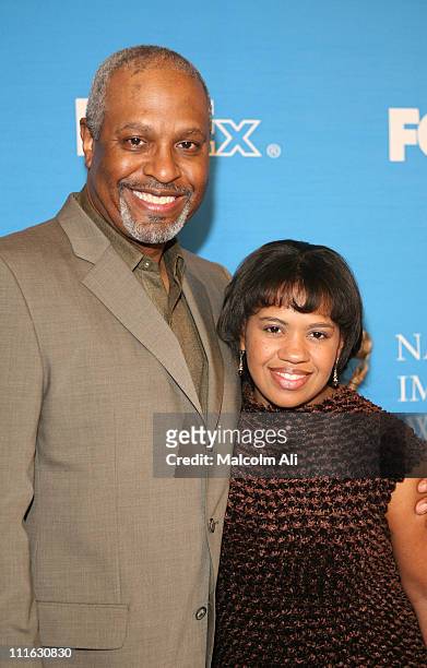 James Pickens Jr and Chandra Wilson during The 37th Annual NAACP Image Awards Nominee Luncheon - Arrivals at Beverly Hills Hilton Hotel in Beverly...