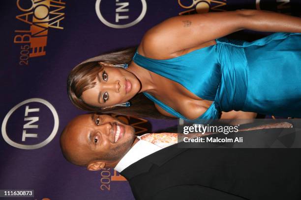 Kenny Lattimore and Vivica A. Fox during 2005 TNT Black Movie Awards - Arrivals at The Wiltern in Los Angeles, California, United States.