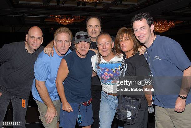 Steve Luongo, Brian Johnson, Mark Hitt, Mark Farner, Joe Lynn Turner and band Exclusive Backstage Photos before the Classic Rock Cares show to...
