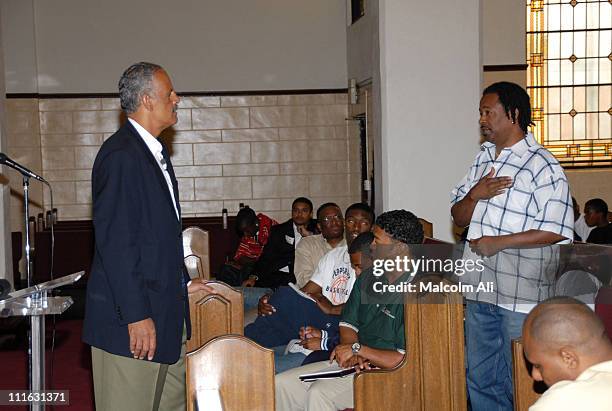 Stedman Graham during Stedman Graham gives Inspirational Talk to African American Male Youth at Mount Zion First AME Church in Los Angeles,...