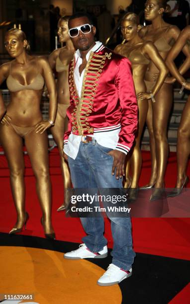 Kanye West during The Brit Awards 2006 with MasterCard - Outside Arrivals at Earls Court in London, Great Britain.