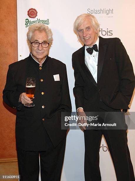 Elliot Erwitt and Douglas Kirkland during 4th Annual Lucie Awards at American Airlines Theatre in New York City, New York, United States.