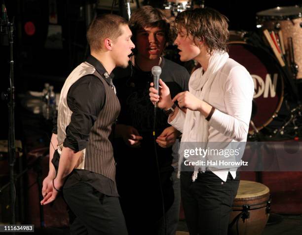 Isaac Hanson, Zac Hanson and Taylor Hanson during Hanson in Concert with Special Guest Andrew WK at The Supper Club in New York City - March 6, 2007...