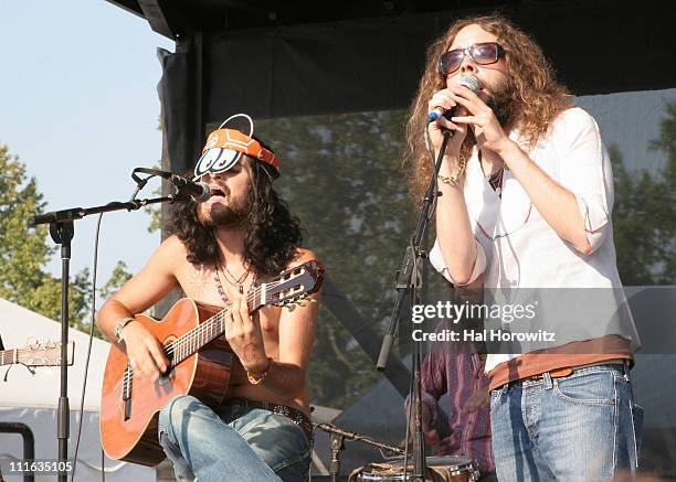 Devendra Banhart during Bonnaroo 2006 - Day 1 - Devendra Banhart at Sonic Stage in Manchester, Tennessee, United States.