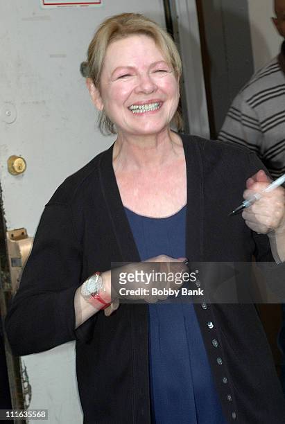 Dianne Wiest outside the stage door of the Schoenfeld Theatre for "All My Sons" at the Gerald Schoenfeld Theatre on September 28, 2008 in New York...