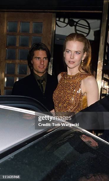 London September 1999. Tom Cruise and Nicole Kidman at the Ivy Restaurant.