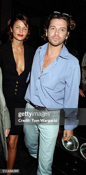 Helena Christensen and Michael Hutchence during Helena Christensen Sighting at the Emporium Club at Emporium Club in London, Great Britain.