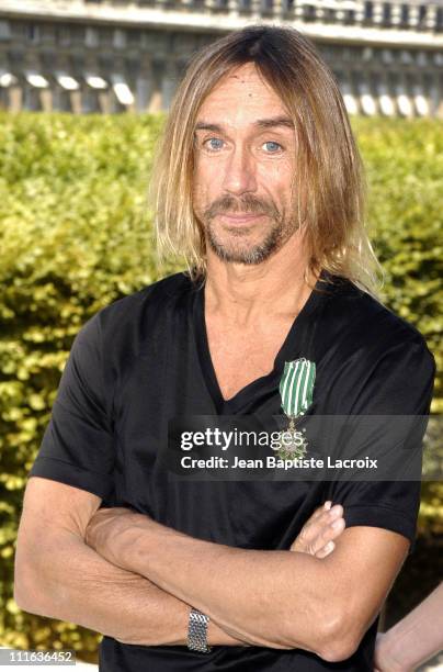 Iggy Pop during Iggy Pop Receiving the "Arts and Letters Medal" - Photocall - Paris at Ministry of Culture in Paris, France.