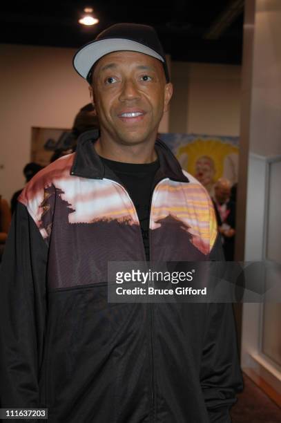 Russell Simmons during Nelly Announces His New Line of Clothing at Magic Marketplace 2006 at Las Vegas Convention Center in Las Vegas, Nevada, United...