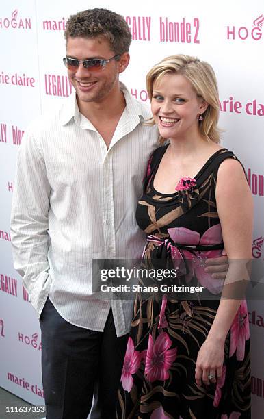 Ryan Phillippe and Reese Witherspoon during "Legally Blonde 2: Red, White & Blonde" Special Screening at United Artists Southampton Theater in...