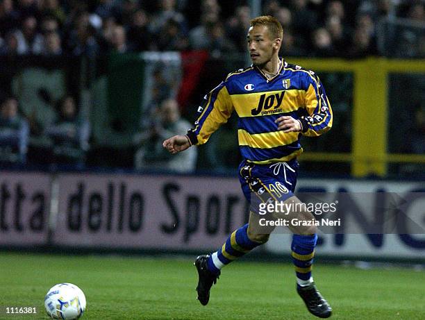 Hidetoshi Nakata of Parma in action during the Serie A match between Parma and Juventus, played at the Ennio Tardini Stadium, Parma. DIGITAL IMAGE...