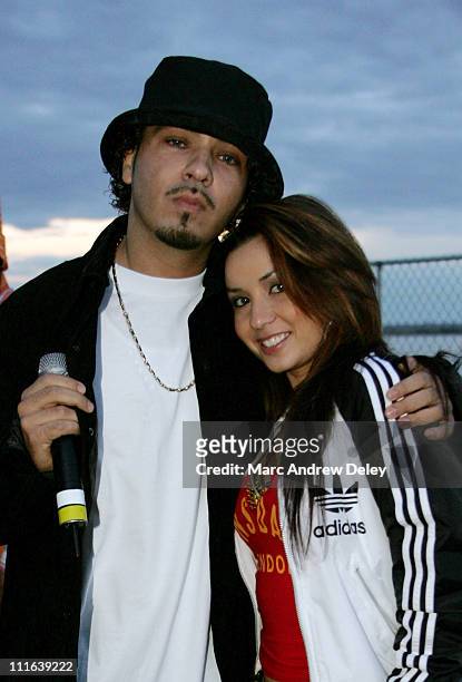 Baby Bash and Natalie during KISS 98.5 FM - Kiss The Summer Hello 2005 - Backstage at The Pier in Buffalo, New York, United States.