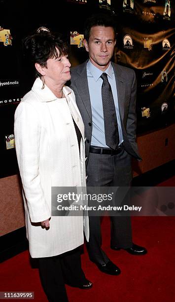 Mark Wahlberg and his mother, Alma Wahlberg during "Shooter" Boston Premiere - Arrivals at Loews Theatre Boston Common in Boston, Massachusetts,...