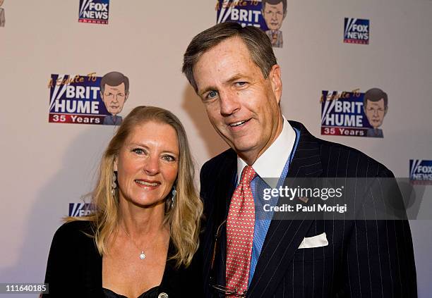 Kim Hume and Brit Hume attend salute to Brit Hume at Cafe Milano on January 8, 2009 in Washington, DC.