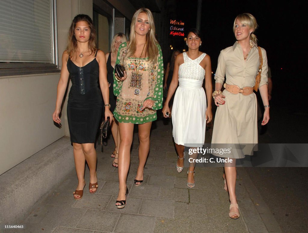 England Players Wives and Girlfriends Enjoy a Night Out at Restaurant and Local Bar - June 29, 2006