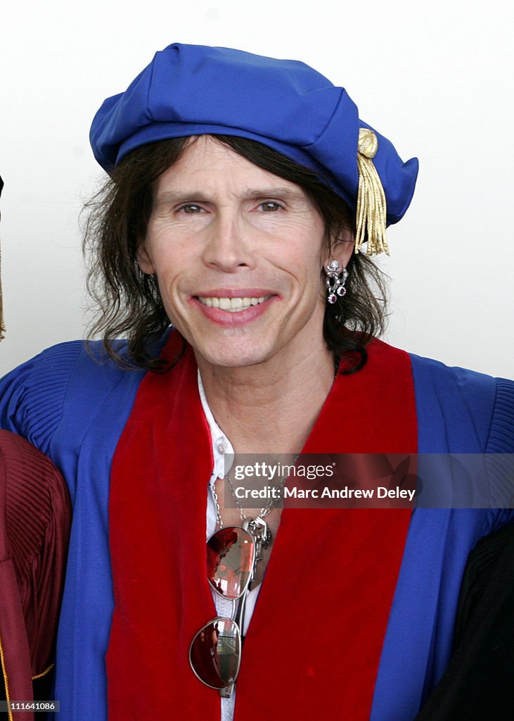 Steven Tyler of Aerosmith Receives Honorary Doctorate from U. Mass Boston - June 3, 2005