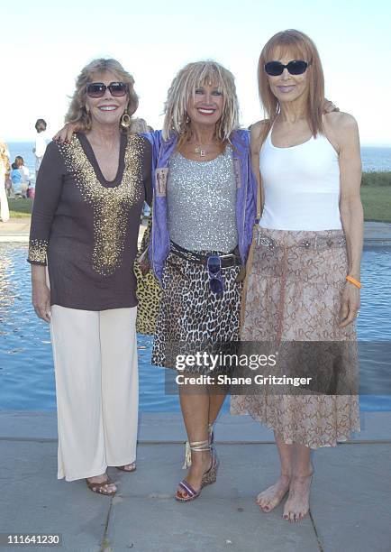 Judy Licht, Betsey Johnson and Tina Louise during Body Positive Presents Garden Gala 18 - Honoring Designer Betsey Johnson at Private Hampton Estate...