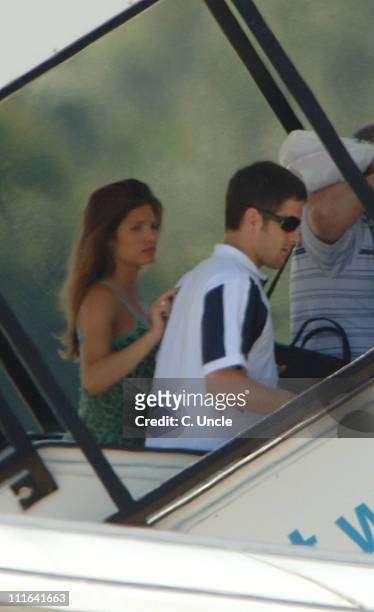 Carly Zucker and Joe Cole during England Football Players, Wives and Girlfriends Leave to Return to England after the FIFA 2006 World Cup at...