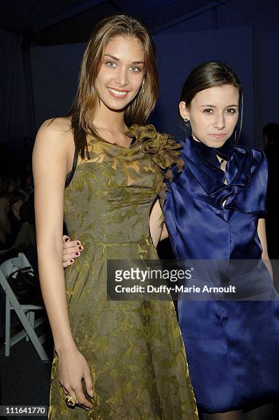 Miss Universe 2008 Dayana Mendoza and actress Remy Geller attend Akiko Ogawa Fall 2009 during Mercedes-Benz Fashion Week at The Salon in Bryant Park...