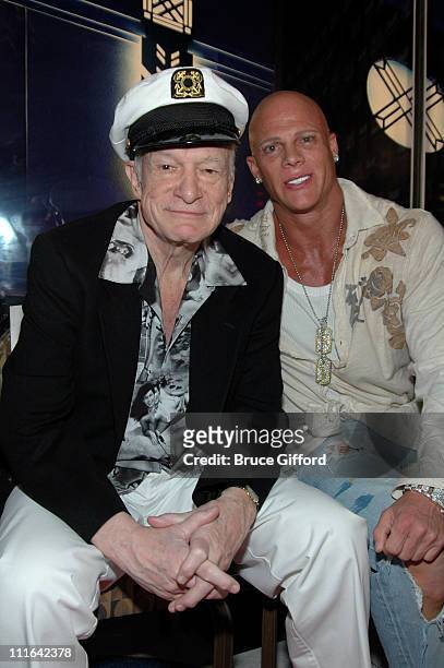 Hugh Hefner and Johnny Brenden during The Girls Next Door to be Honored with a Brenden Celebrity Star at Brenden Theatres - Palms Casino Resort in...