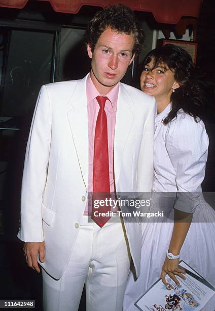 London June 14th 1983. John McEnroe and Stella Hall at the world premiere of James Bond film "Octopussy"