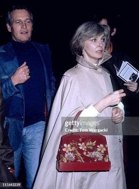 Paul Newman and Joanne Woodward during Paul Newman and Joanne Woodward Sighting in Manhattan at New York in New York, United States.