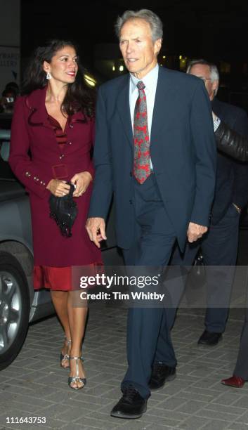 Clint Eastwood and wife Dina Eastwood during Clint Eastwood Arrival at the Guardian Interview - October 7, 2003 at National Film Theater in London,...