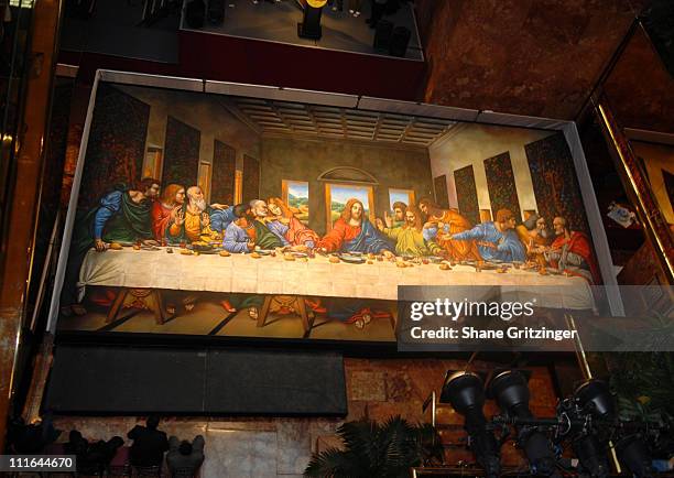 Atmosphere during Largest Replica of Leonardo Da Vinci's "The Last Supper" To Set Guinness World Record to Celebrate The DVD Debut of "The Da Vinci...
