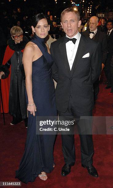 Satsuki Mitchell and Daniel Craig during "Casino Royale" World Premiere - Red Carpet at Odeon Leicester Square in London, Great Britain.