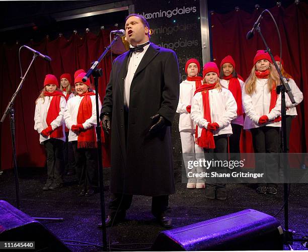 Singer Paul Potts Opens Bloomingdale's Holiday Windows on November 19,2007 in New York City, New York.