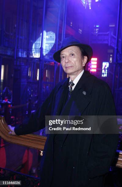 Actor James Hong poses during the After Party inside the historic Bradbury Building after the film received the Artistic Achievement Award at the...