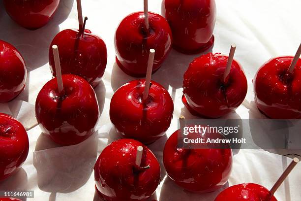 toffee apples - toffee stock pictures, royalty-free photos & images