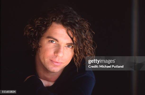 Michael Hutchence of INXS, studio portrait, London, 1990.