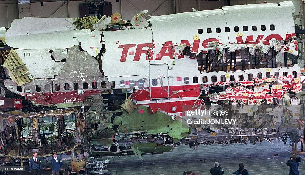 Flight 800 Wreckage of the front portion of the TWA flight 800 Boeing 747... News ...