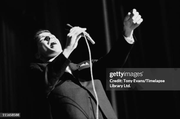 American singer Frank Sinatra, Jr. Performs with the Tommy Dorsey Orchestra, 1964.