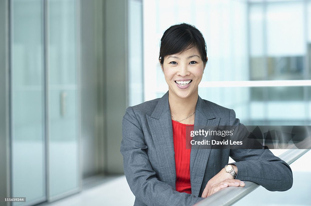 Smiling businesswoman in office