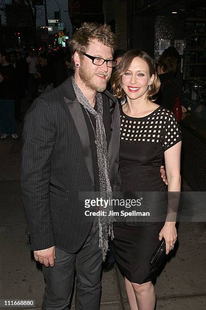 Actress Vera Farmiga and husband Renn Hawkey attend the Cinema Society with DeLeon Tequila and Moving Pictures Film & Television screening of...