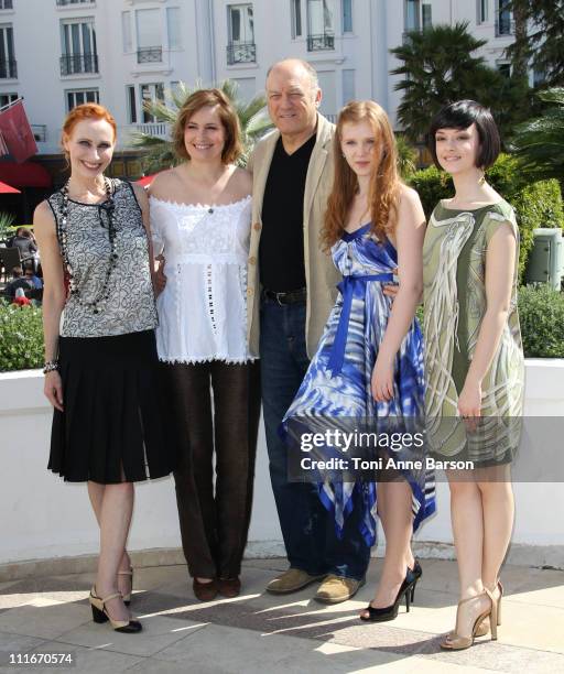 Andrea Sawatzki, Assumpta Serna, John Doman, Isolda Dychauk and Marta Gastini attend the 'Borgia' photocall during MIPTV 2011 at Hotel Majestic on...