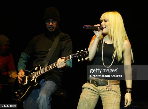 Hilary Duff during Jessica Simpson and Nick Lachey host Mix 93.3's Jingle Jam V in Kanas City on December 2, 2003 at Uptown Theatre in Kansas City,...