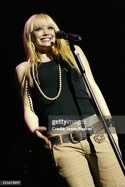 Hilary Duff during Jessica Simpson and Nick Lachey host Mix 93.3's Jingle Jam V in Kanas City on December 2, 2003 at Uptown Theatre in Kansas City,...